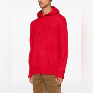 Polo Ralph Lauren Waffle-Knit Thermal Pullover Hoodie Lightweight Sweater
